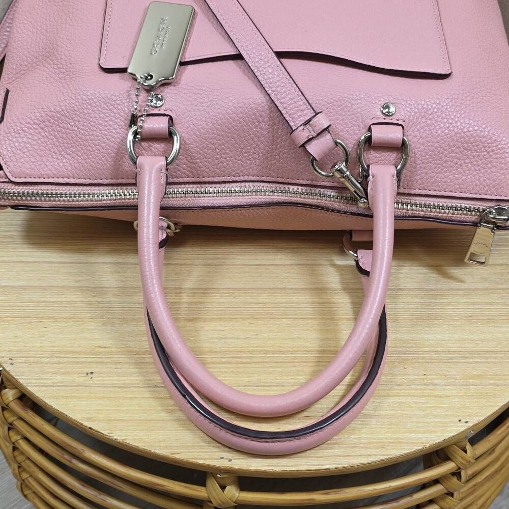 Coach Emma Pebbled Leather Satchel - Picture 12 of 16